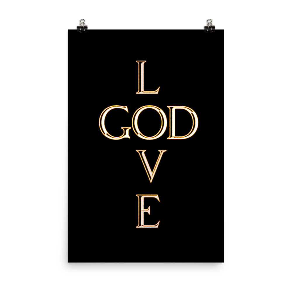 Love God poster art print 