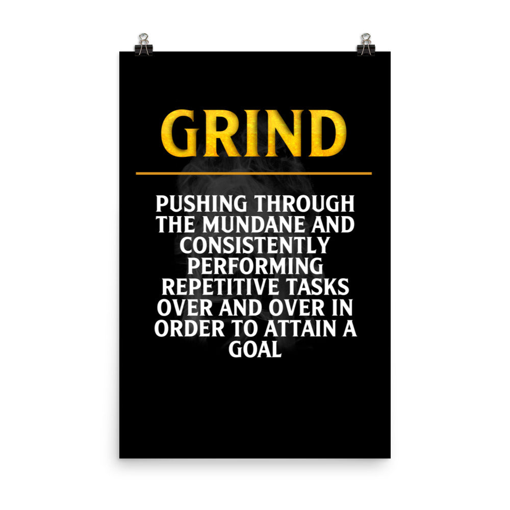 Grind Motivational Poster Print