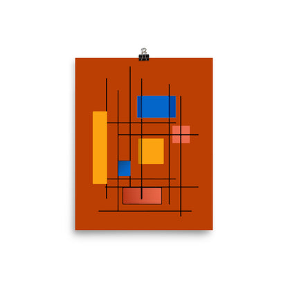 Bauhaus Brown Poster Print