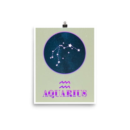 Aquarius Zodiac Poster Print