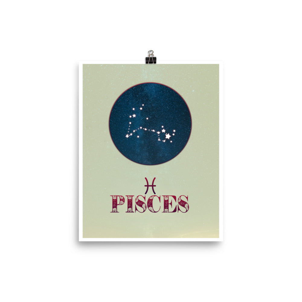 Pisces Zodiac Poster Print