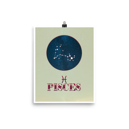Pisces Zodiac Poster Print