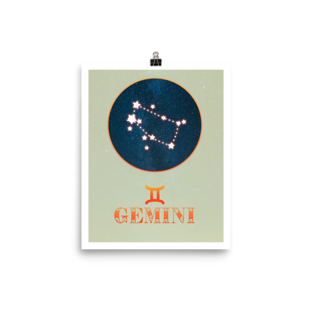 Gemini Zodiac Poster Print