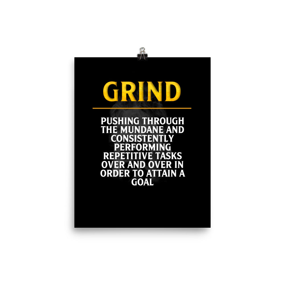 Grind Motivational Poster Print