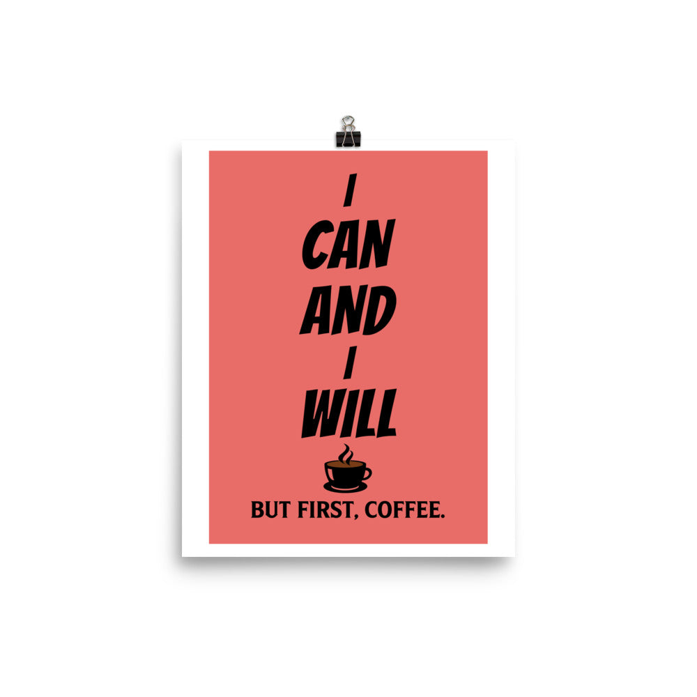 But First, Coffee Poster Print