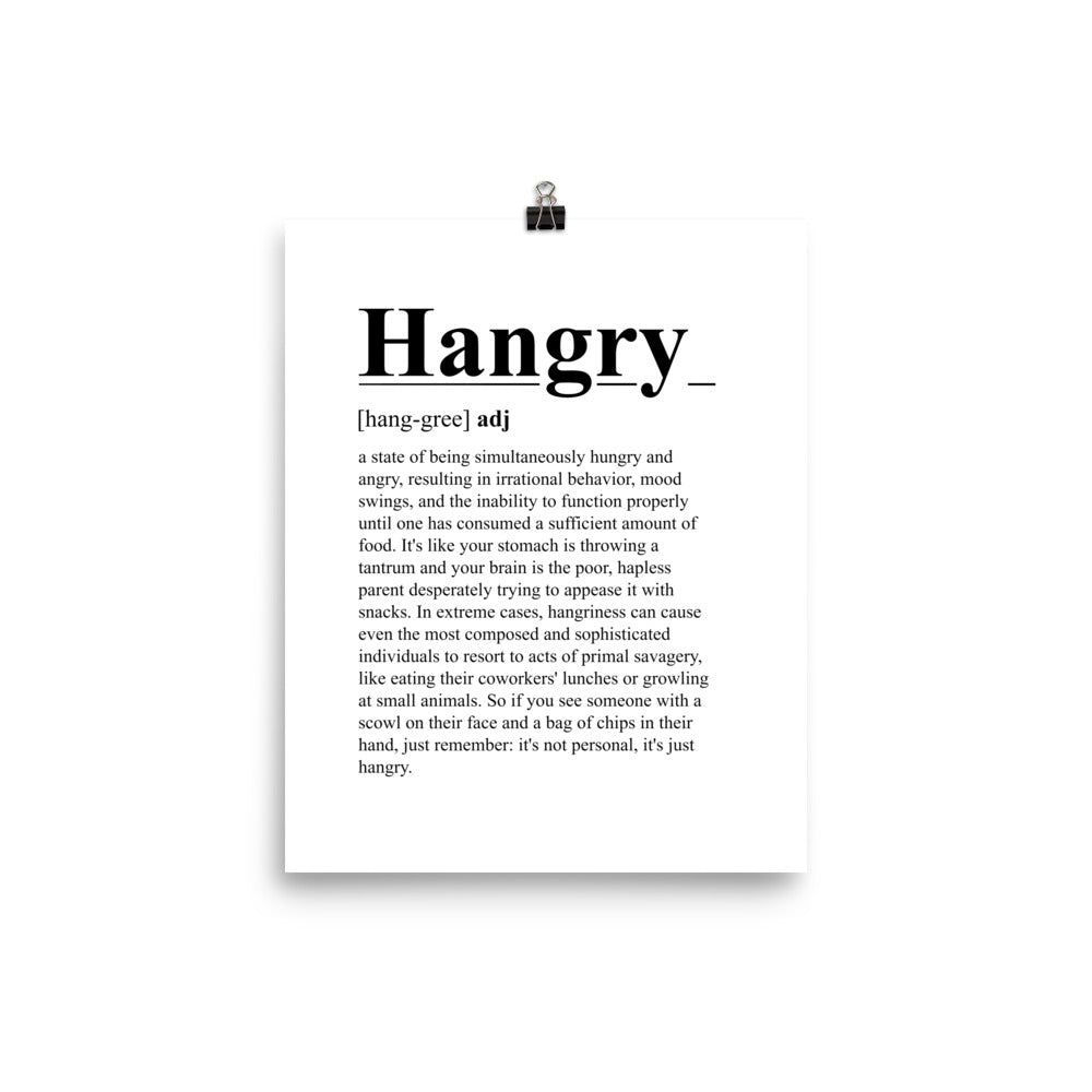 Hangry Poster Print