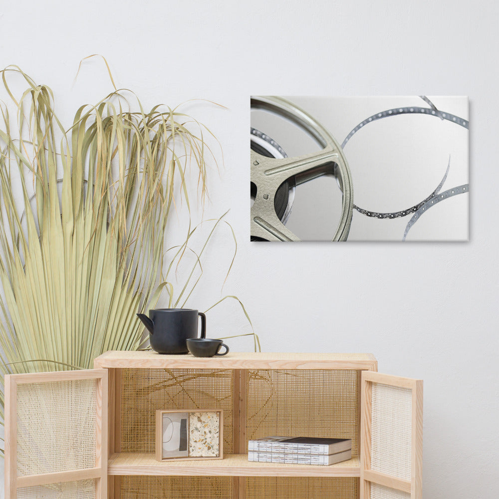 mock-up pf film reel canvas print 