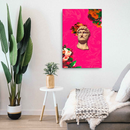 emperor hadrian in floral florescent pink canvas 