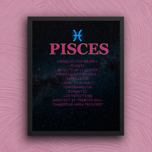 Pisces Star Sign Poster Print