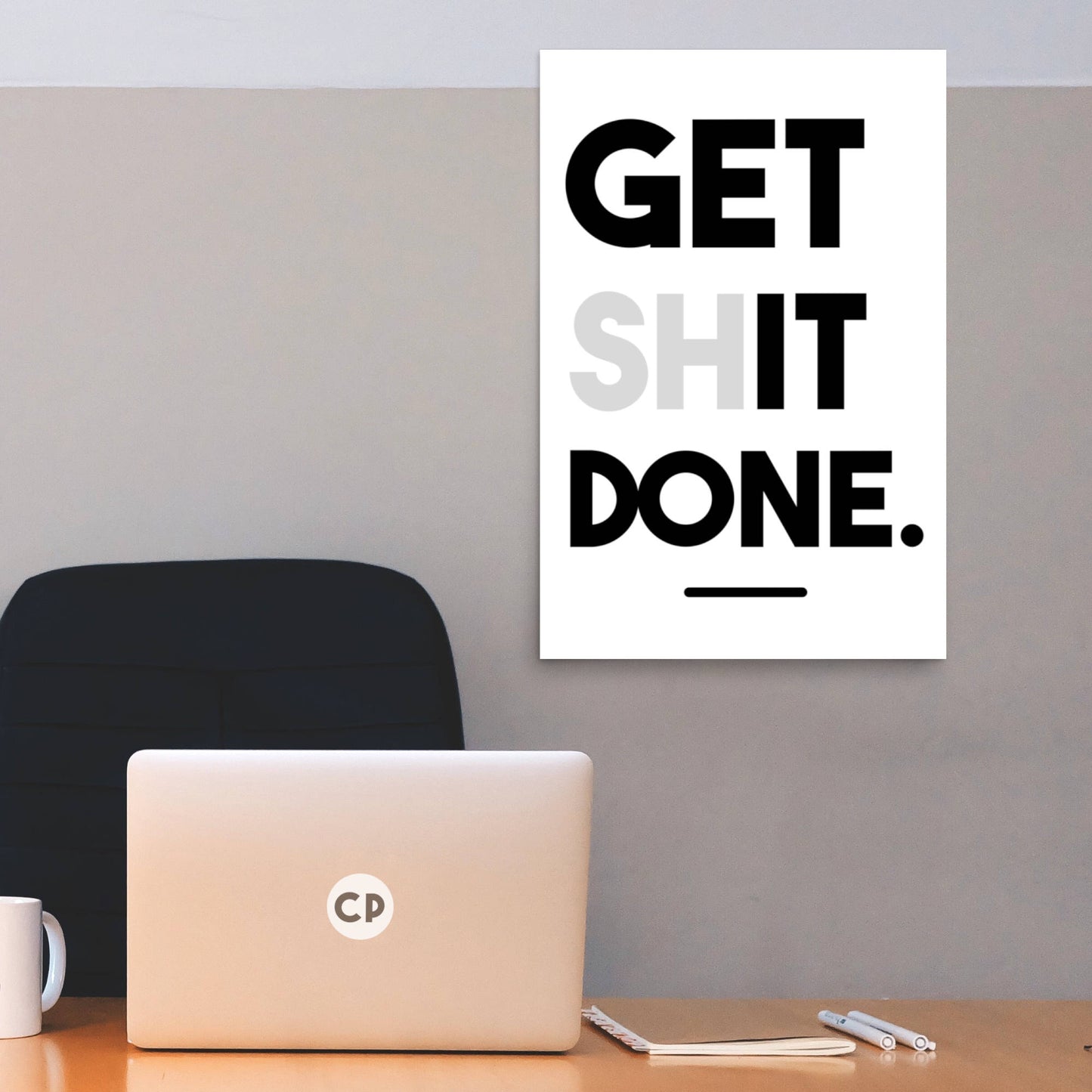 get it done business motivation poster wall art print 