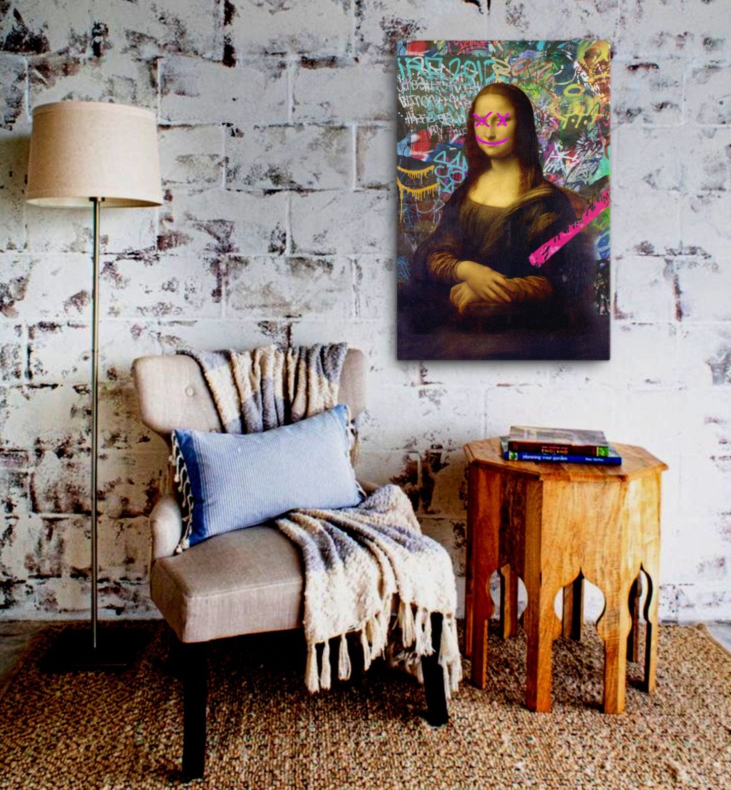 Mona Lisa Punk'd Canvas Print