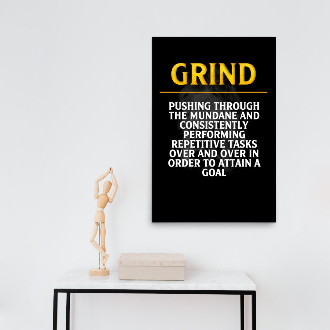 motivational wall art to keep grinding 