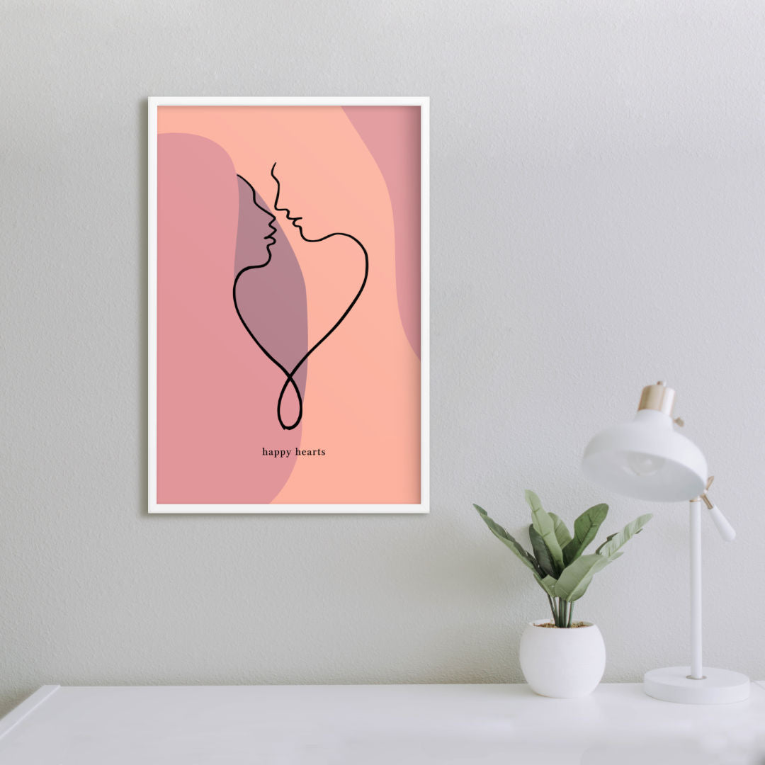 Happy Hearts Framed Print