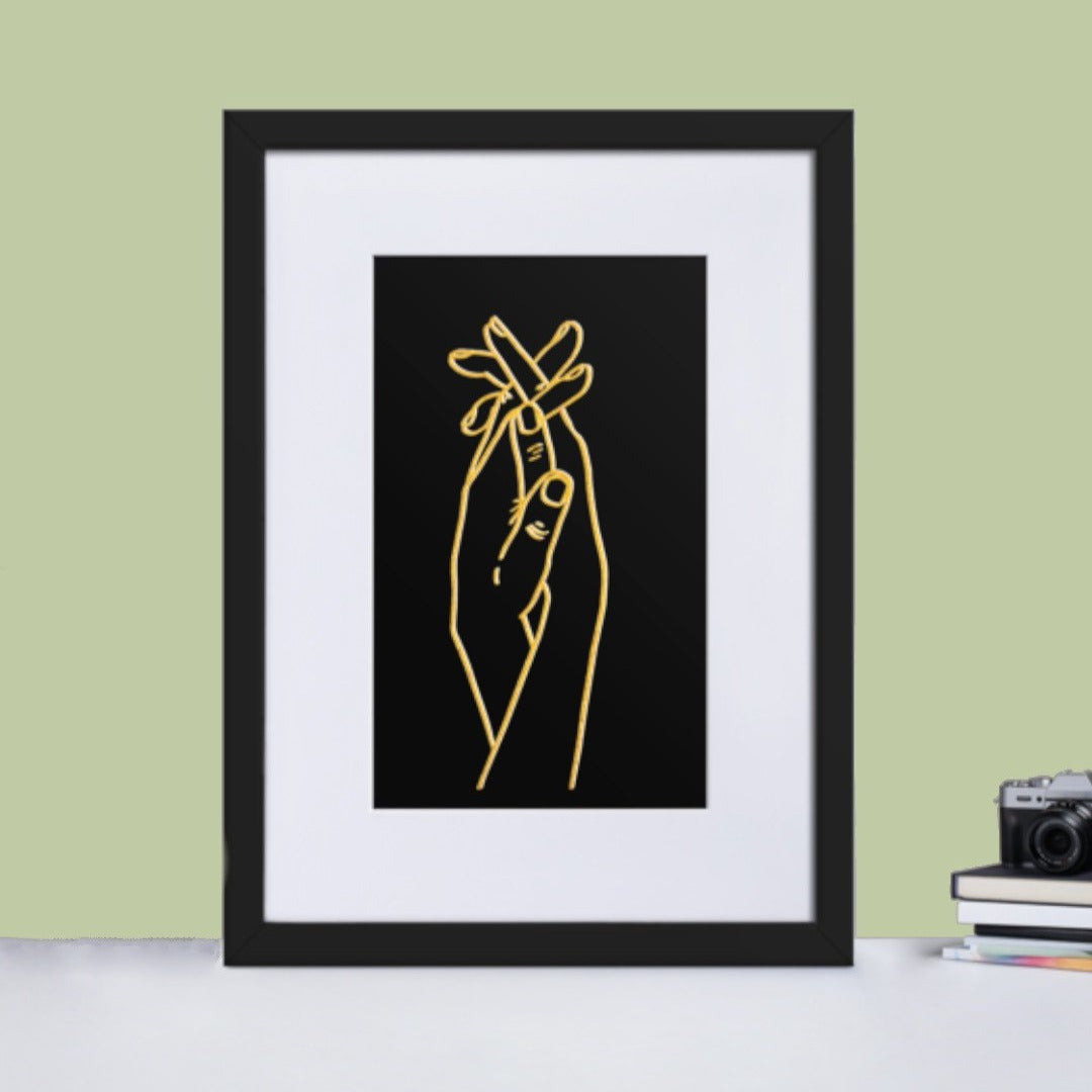 Interlocking Hands Framed Print