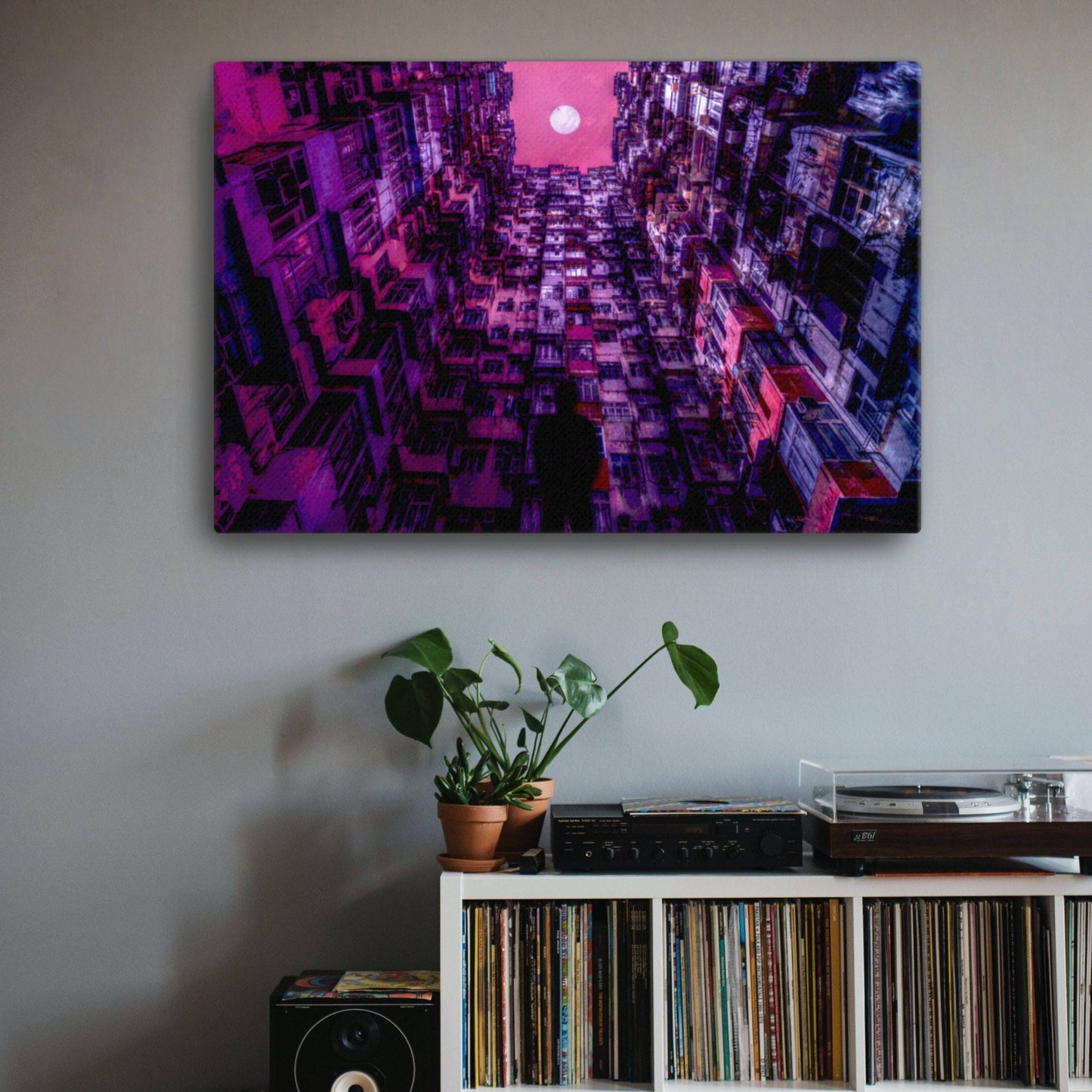 Hong Kong Vivid Apartments Canvas Print