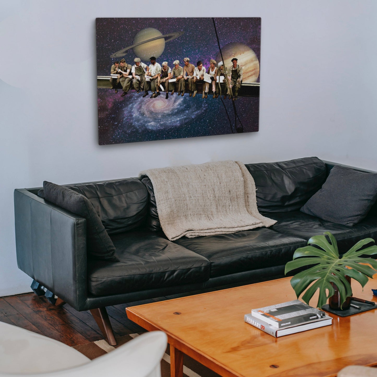 Lunch Atop a Galaxy Canvas Print