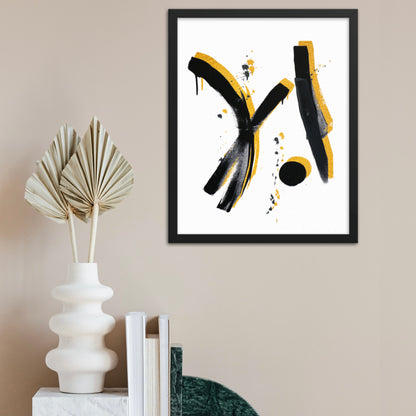 Modern Abstract Brushes Framed Print