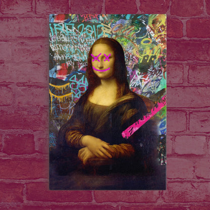 Mona Lisa Punk'd Canvas Print