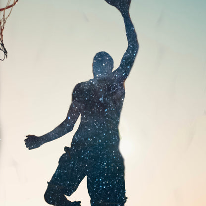 Galaxy Basketball Dunk Canvas Print