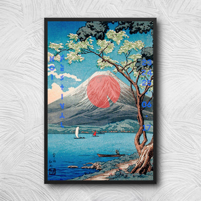 Vintage Mountain Scenery Poster Print