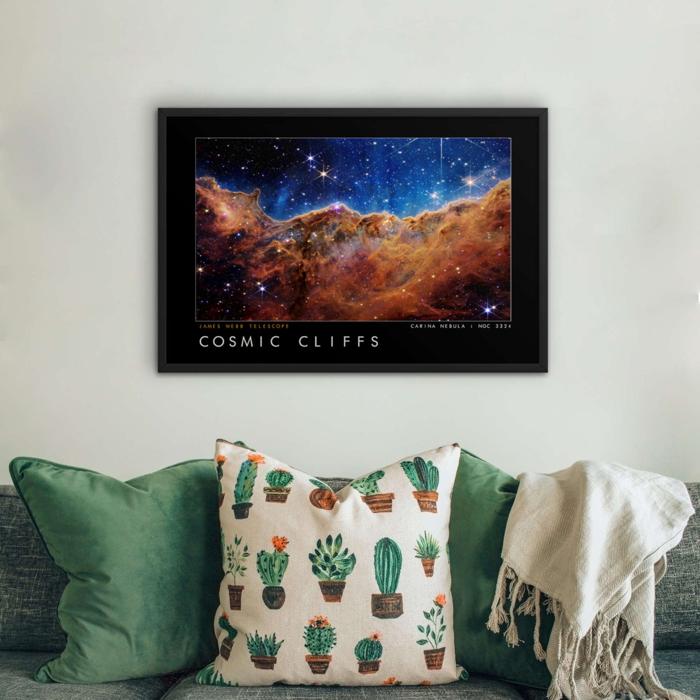 James Webb Telescope Cosmic Cliffs Framed Print 