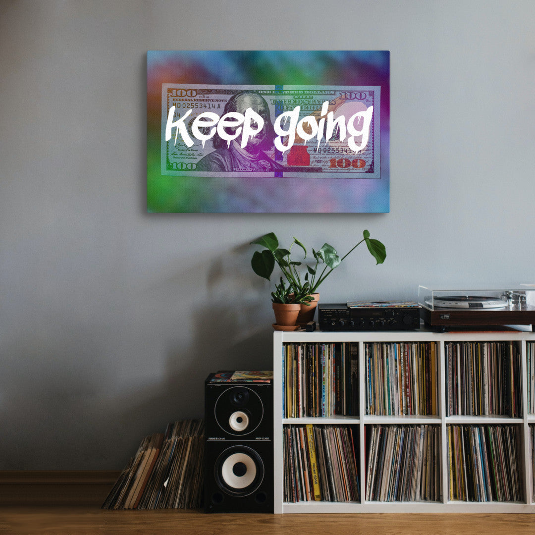 keep going motivational wall art 