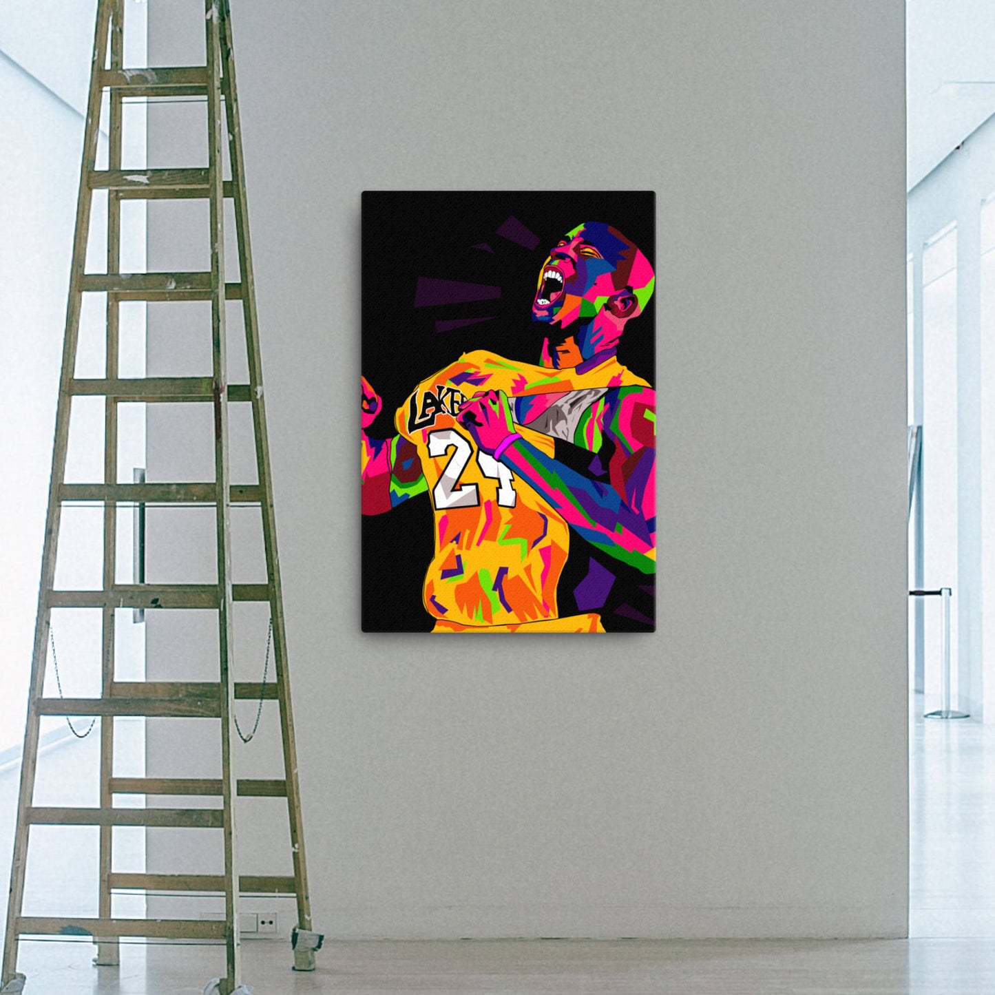 kobe byant wpap pop art canvas print 