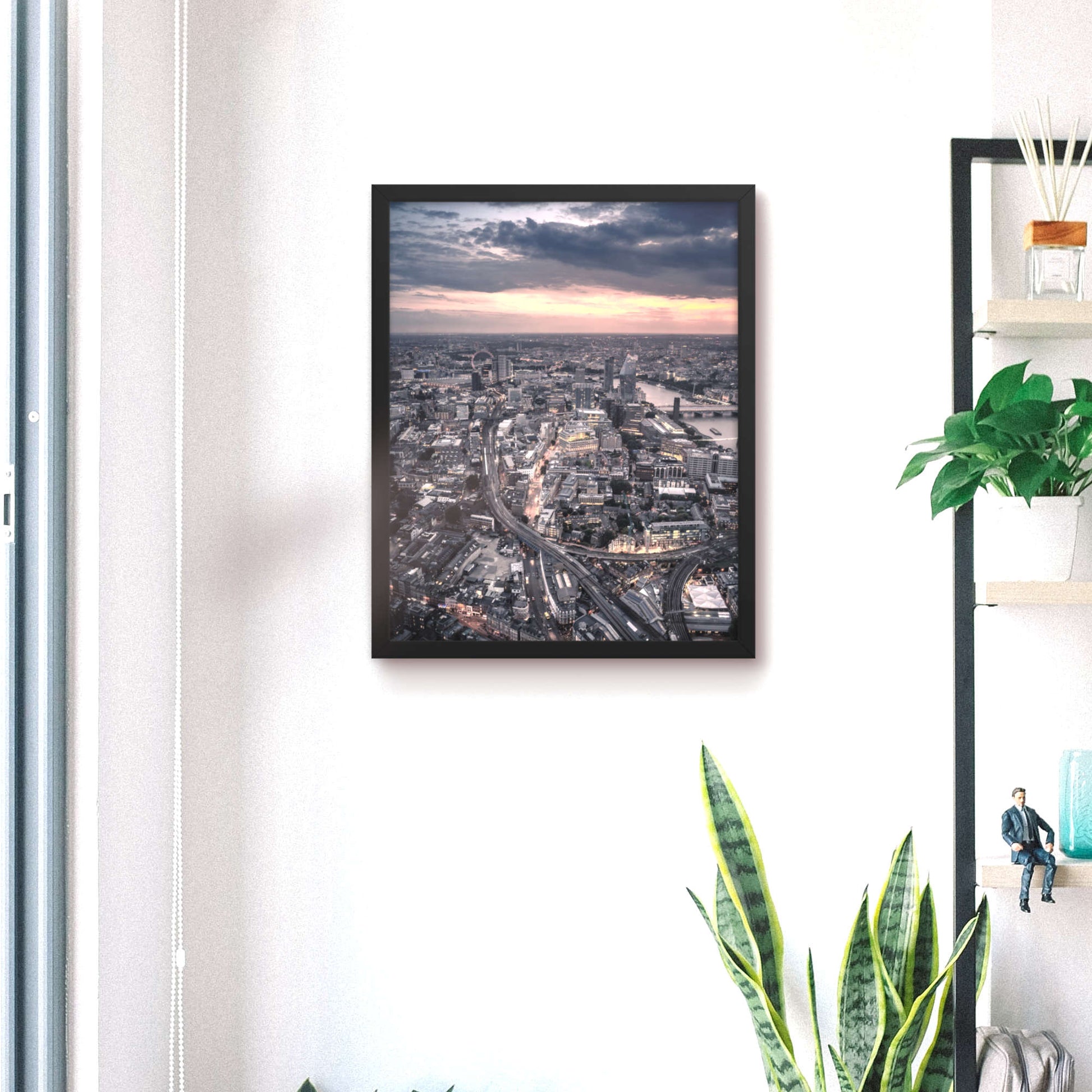 framed art print of london city skyline