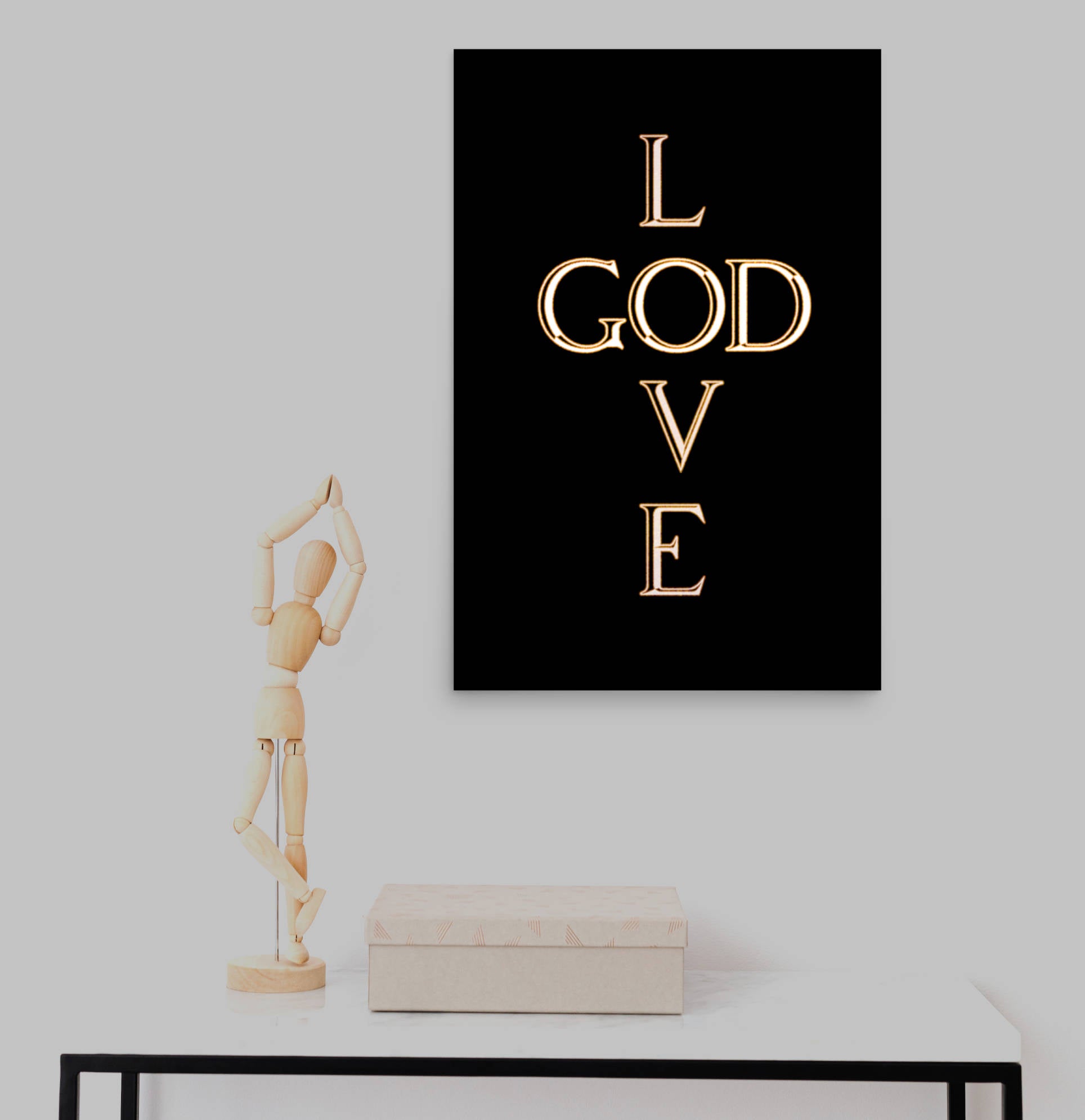 Love God poster art print 