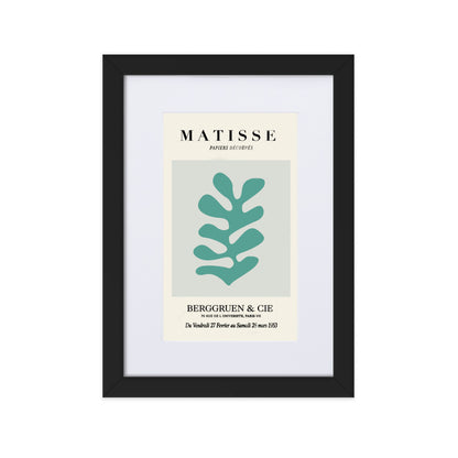 Matisse Leaf cut-out Papier Découpés Framed Print