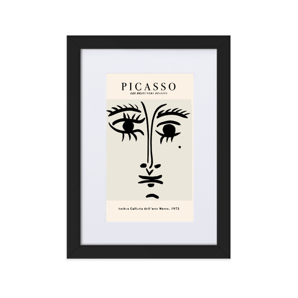 Picasso Dessins Face Drawing Framed Print