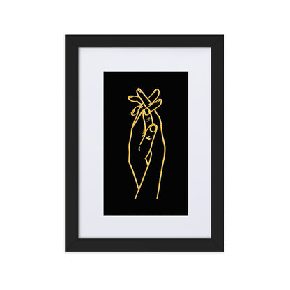 Interlocking Hands Framed Print