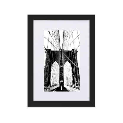Brooklyn Bridge, New York Framed Print