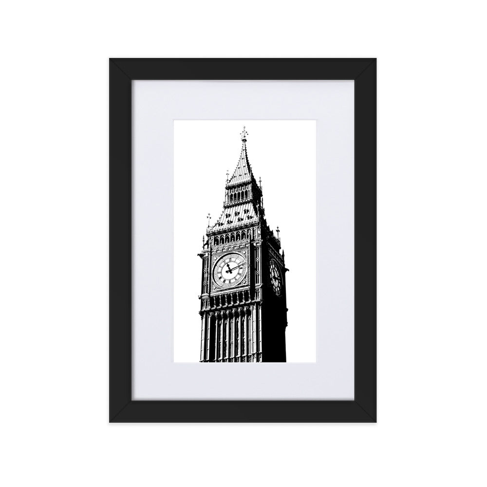 Big Ben Mono Framed Print