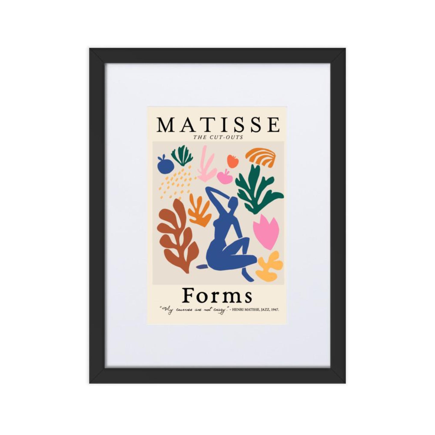 henri matisse forms wall art print 