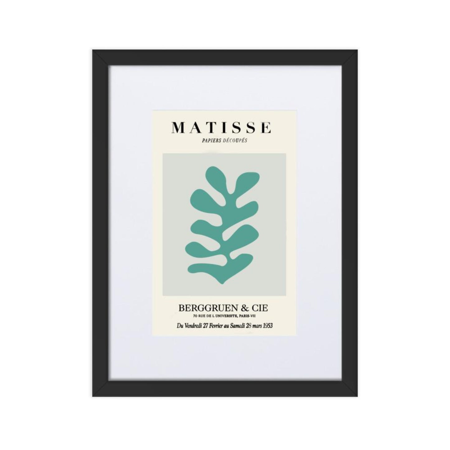 Henri Matisse Leaf cut-out Papier Découpés framed wall art print 