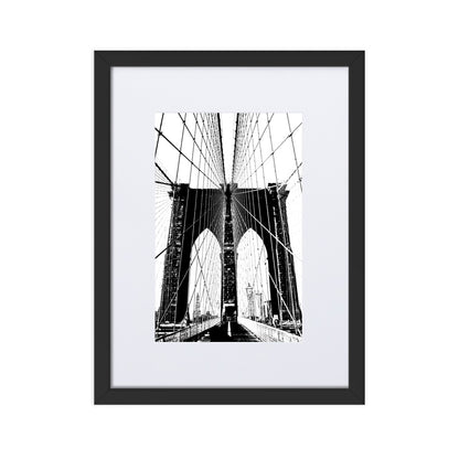 Brooklyn Bridge, New York Framed Print