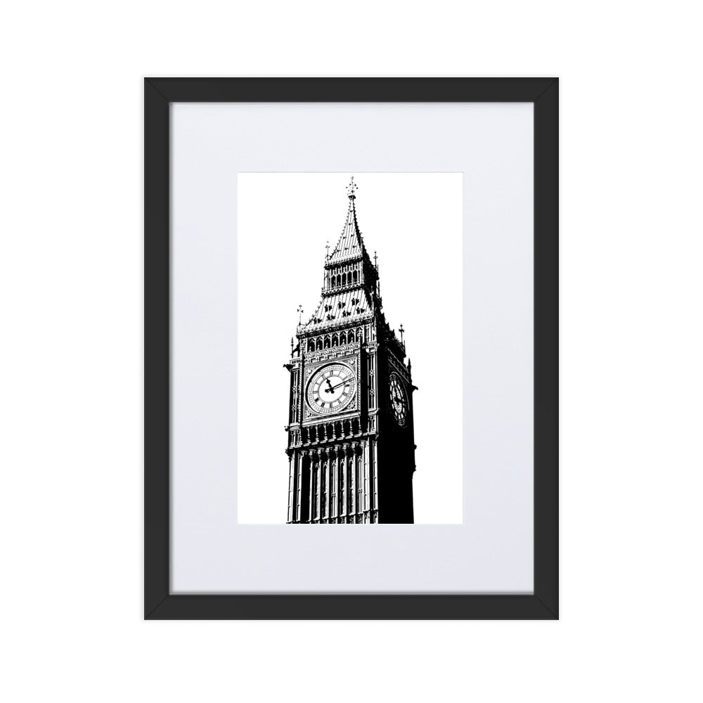 Big Ben Mono Framed Print