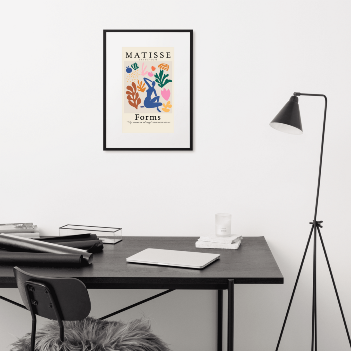 mocl-up of henri matisse forms wall art print 