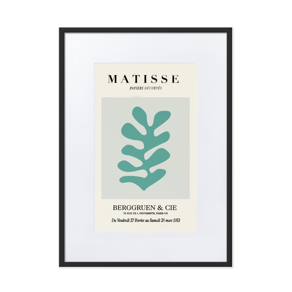 Matisse Leaf cut-out Papier Découpés Framed Print