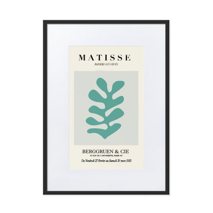 Matisse Leaf cut-out Papier Découpés Framed Print