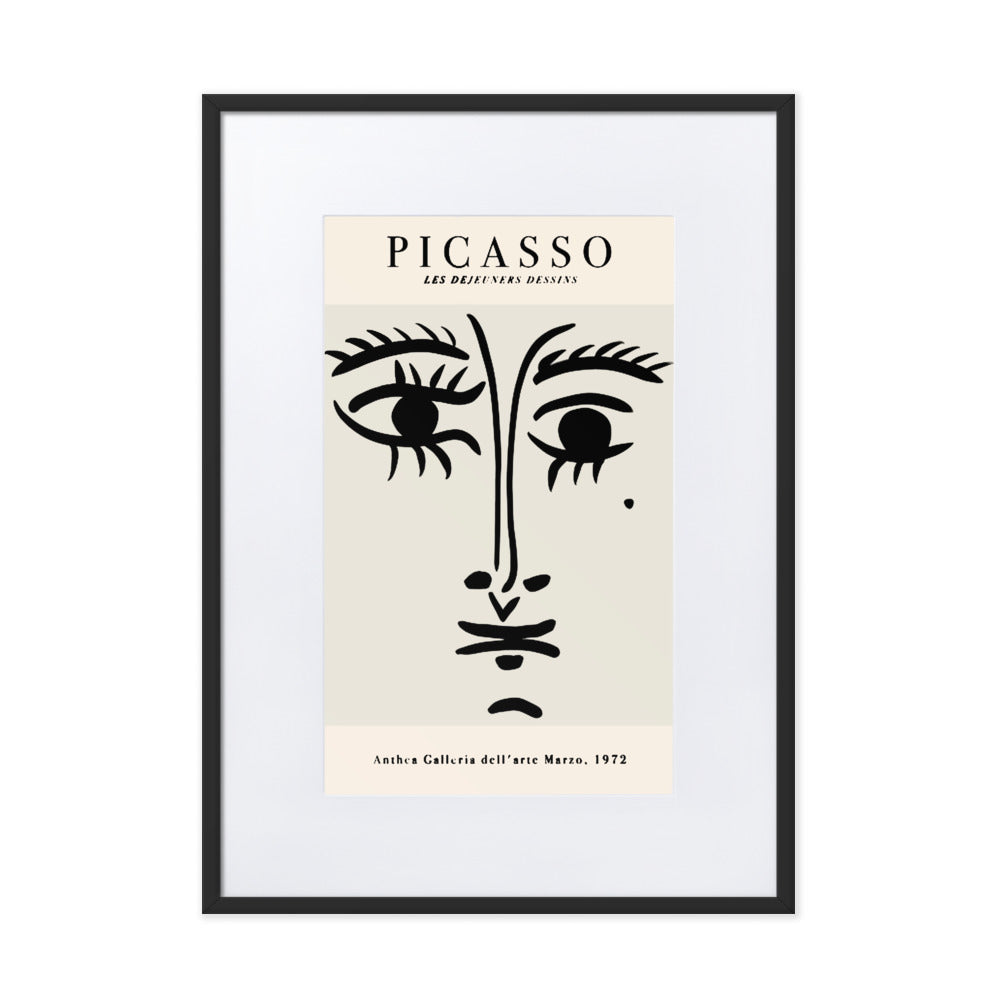 Picasso Dessins Face Drawing Framed Print