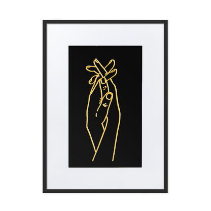 Interlocking Hands Framed Print