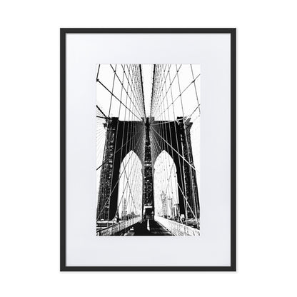 Brooklyn Bridge, New York Framed Print