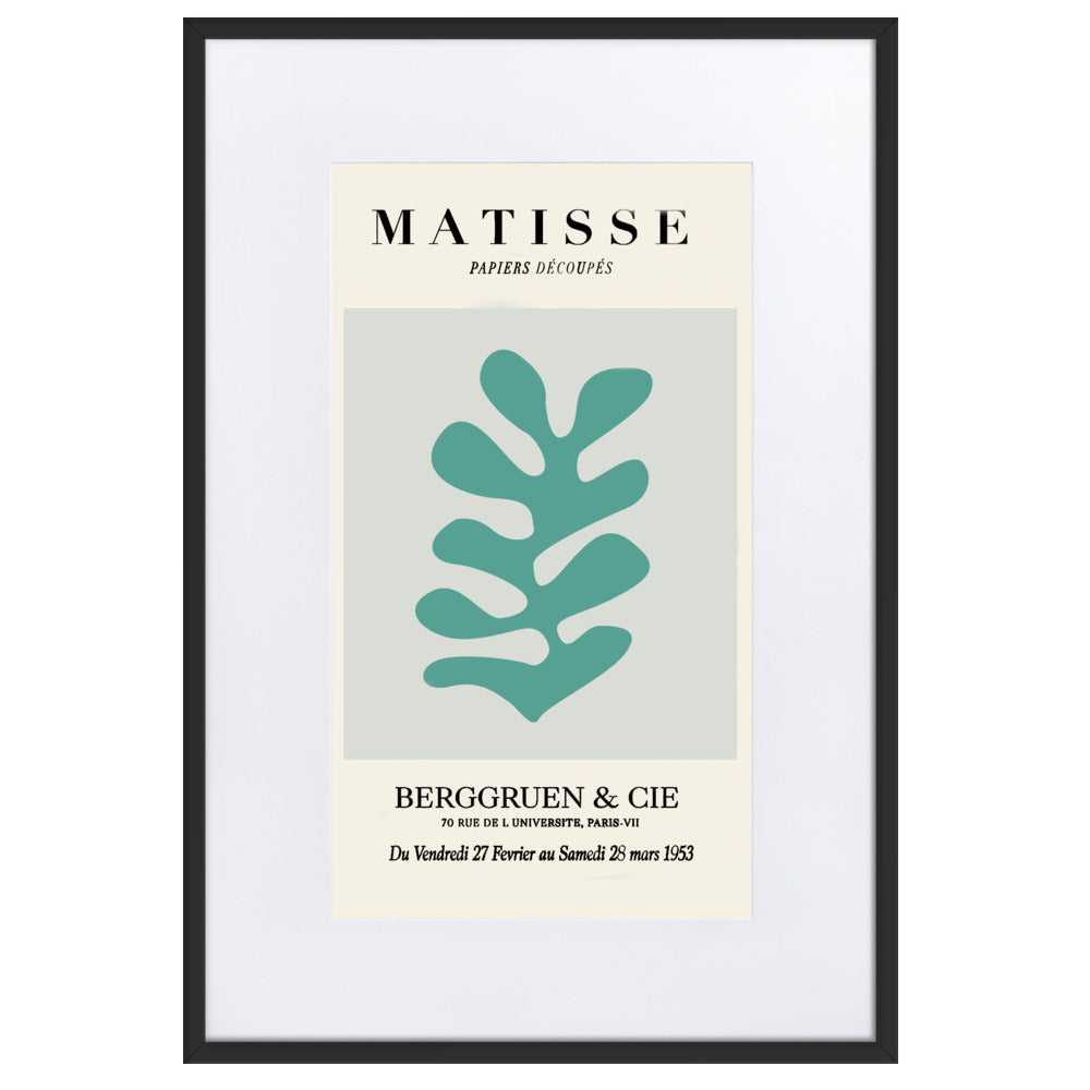 Matisse Leaf cut-out Papier Découpés Framed Print