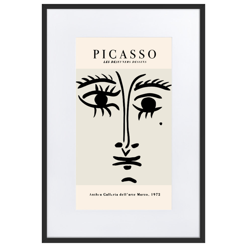 Picasso Dessins Face Drawing Framed Print