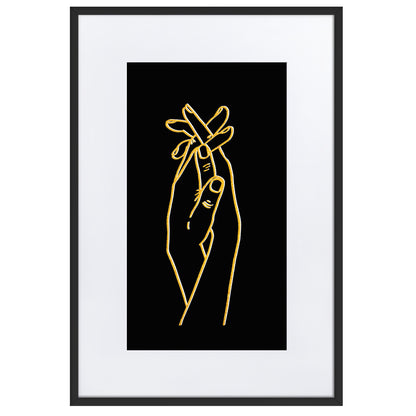 Interlocking Hands Framed Print