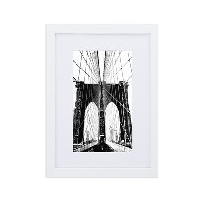 Brooklyn Bridge, New York Framed Print