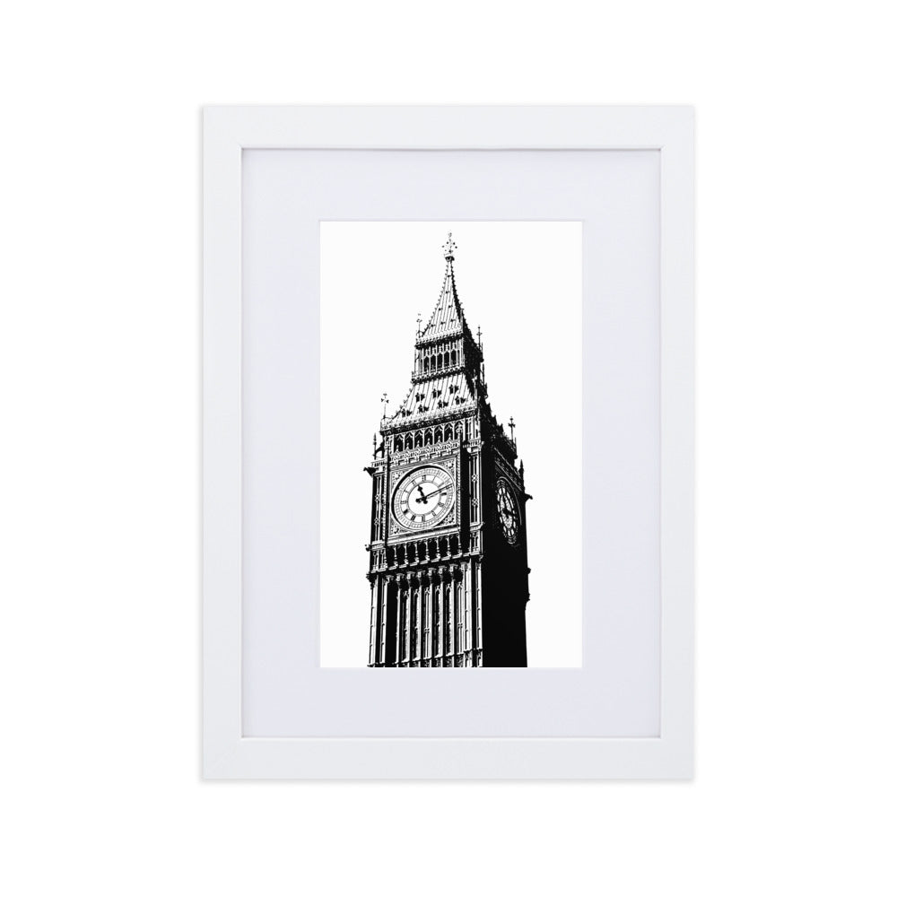 Big Ben Mono Framed Print