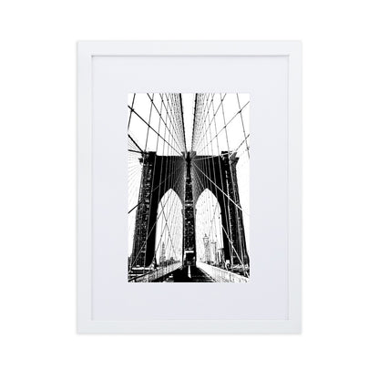 Brooklyn Bridge, New York Framed Print